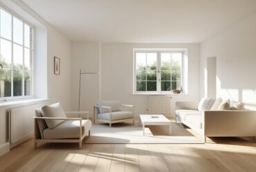 inside of a cozy contemporary simple home;